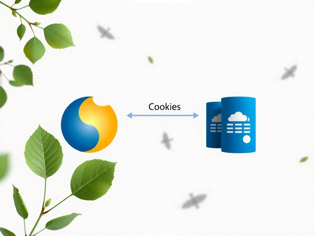 Diagram showing how cookies work between browser and website